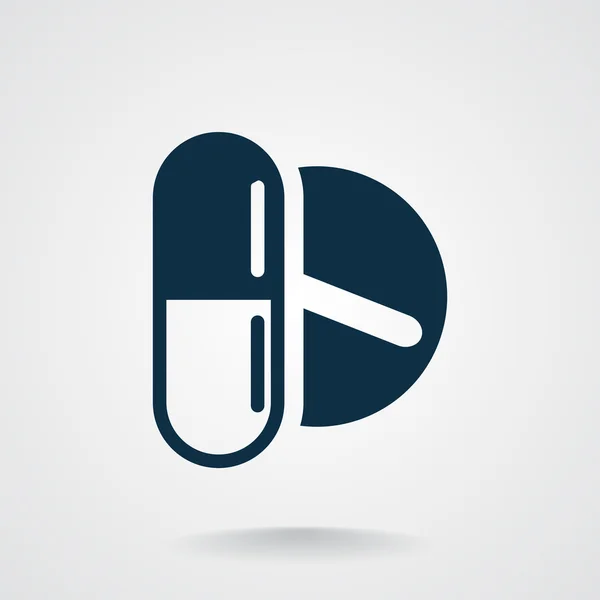 Píldoras médicas icono web — Vector de stock