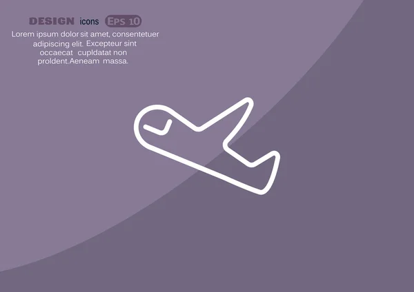 Icono web de avión con esquema Airbus — Archivo Imágenes Vectoriales