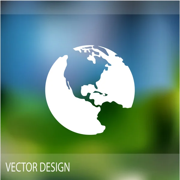 Planeta Tierra icono web — Vector de stock