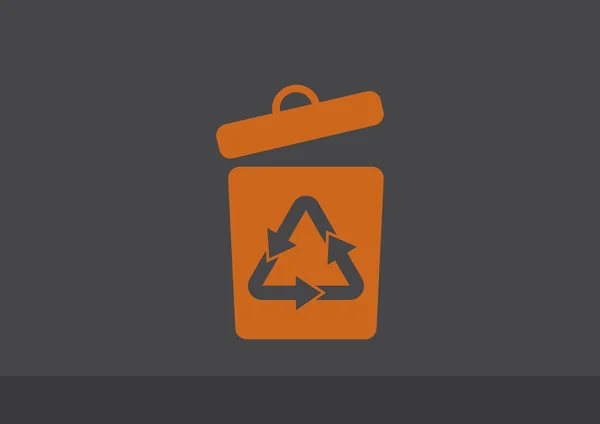 Symbole de recyclage des déchets avec des flèches — Image vectorielle