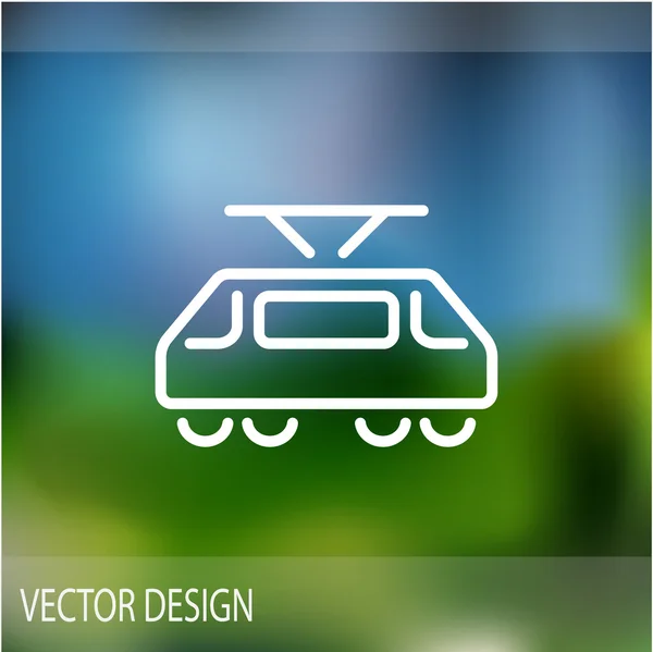 Simple icono web tranvía — Vector de stock