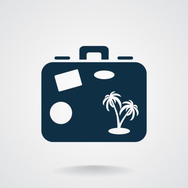 Turist bavul basit web simgesi