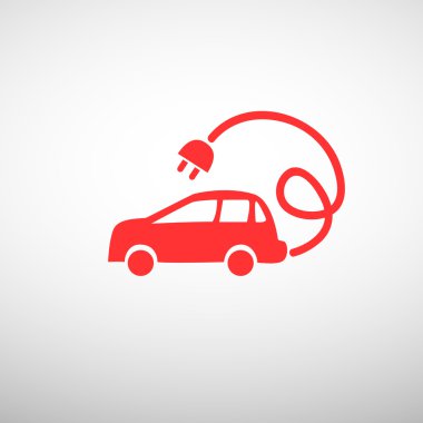 Elektrik araba basit web simgesi