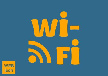 Wi-Fi yazıt dalgalar simgesiyle