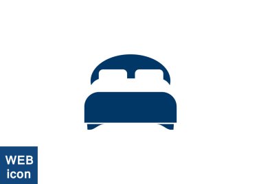 Çift Kişilik Yatak web simgesi, uyku ve iç kavramı