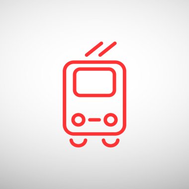 Basit tramvay web simgesi