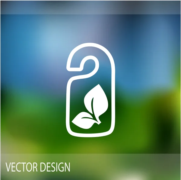 Eco étiquette suspendue icône — Image vectorielle