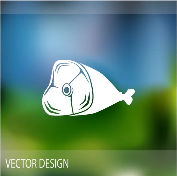 Pièce d'icône web de viande — Image vectorielle