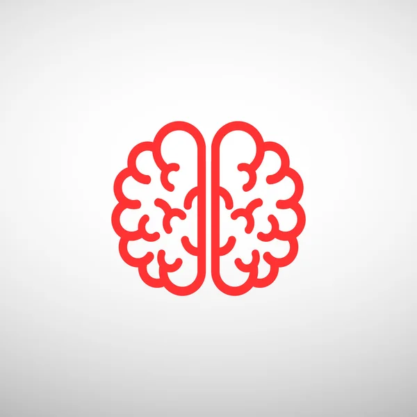 Icono web cerebro humano — Vector de stock