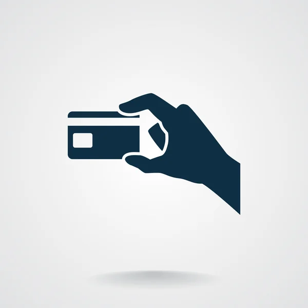 Hand holding credit card — Stock Vector