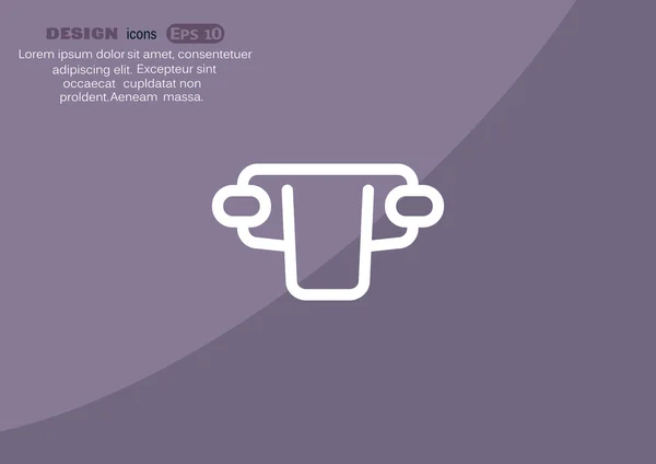 Simple bebé pañal web icono — Vector de stock