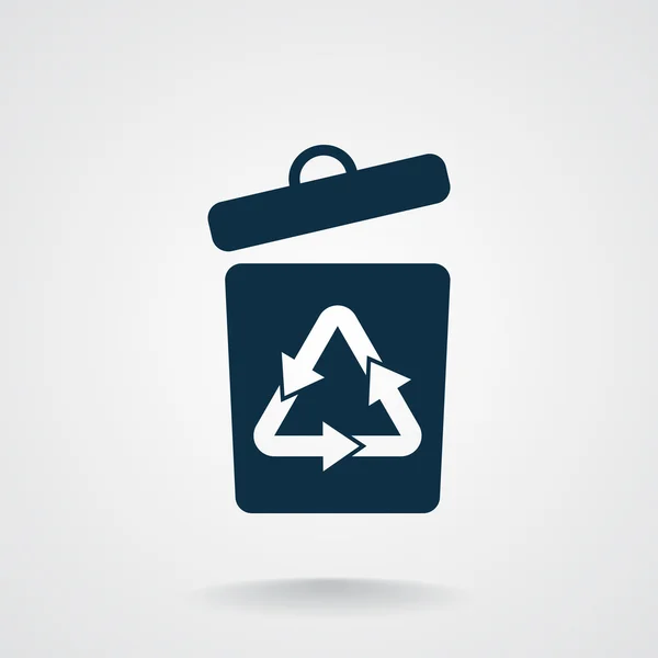 Symbole de recyclage des déchets avec des flèches — Image vectorielle