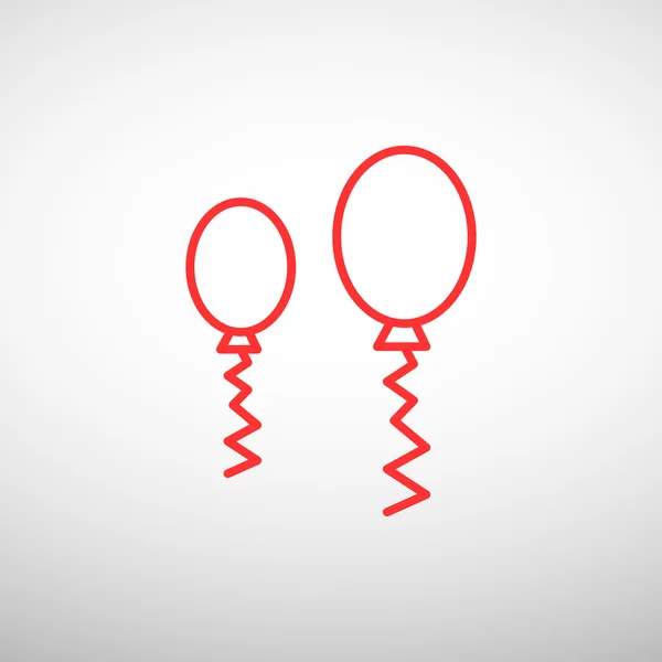 Balões simples ícone esboço —  Vetores de Stock