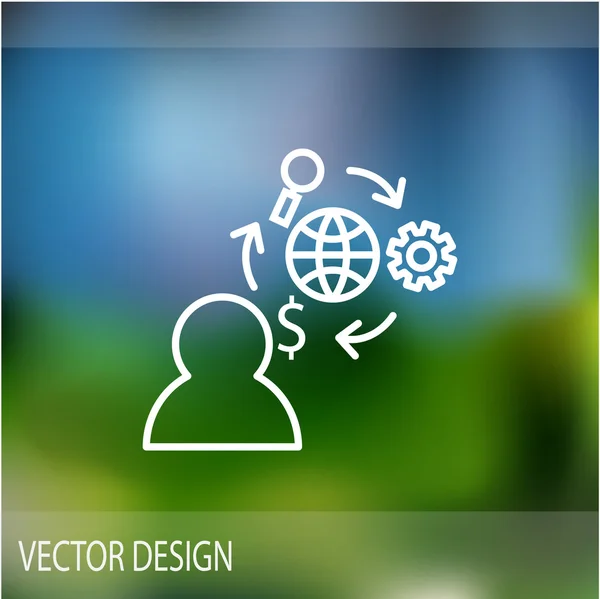 Conjunto de iconos web simples de negocios — Vector de stock