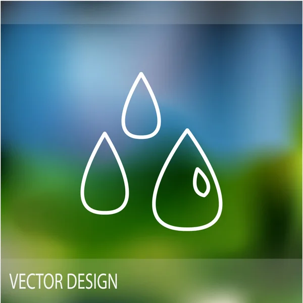Liquid droplets simple web icon — Stock Vector
