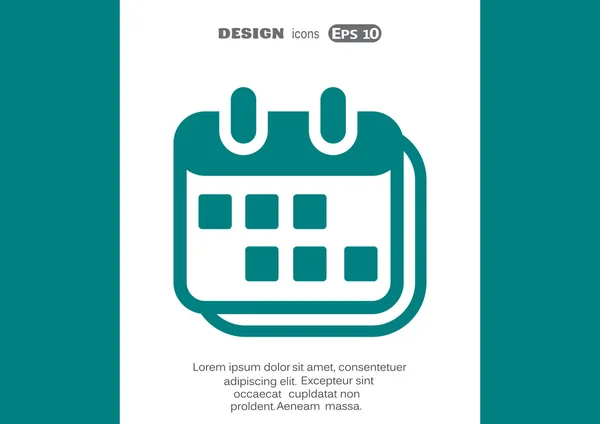 Foglio di calendario semplice icona web — Vettoriale Stock