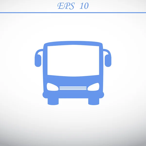 Eenvoudige bus front web pictogram — Stockvector