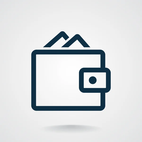 Cartera simple icono web — Vector de stock