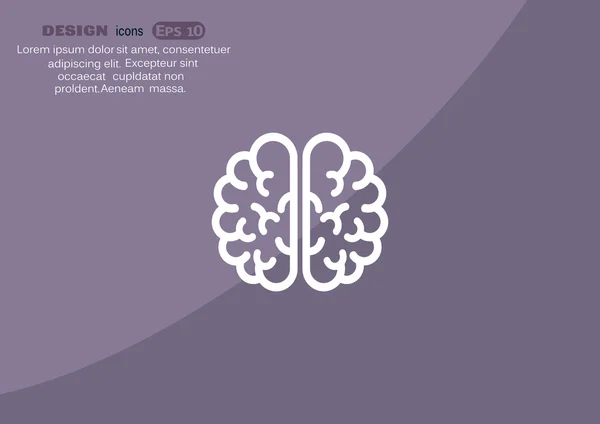 Icône web cerveau humain — Image vectorielle