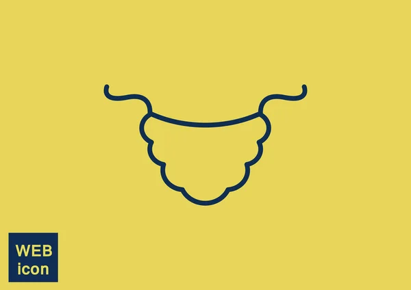 Bebé babero línea simple icono — Archivo Imágenes Vectoriales