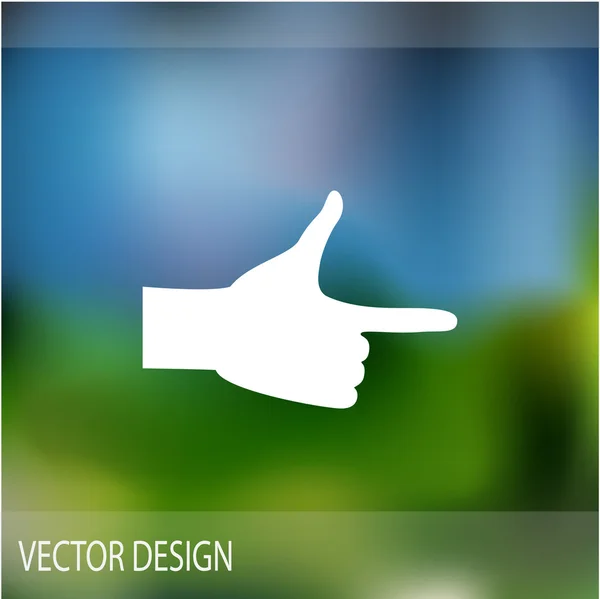 Hand pointing with straight finger — Stock Vector