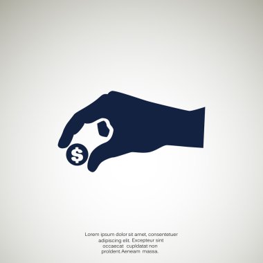 Sadaka anahat vektör çizim, sadaka kavramı vermek