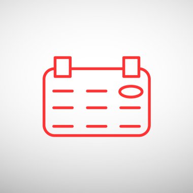 Takvim basit web simgesi yaprak