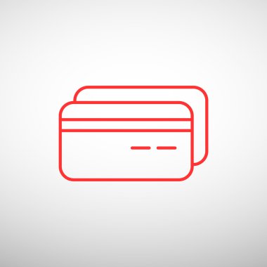 Plastik kart basit web simgesi