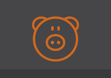 Domuz kafa basit web simgesi