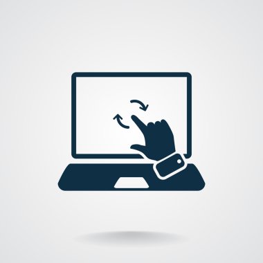 Dokunmatik ekranda dizüstü web simgesi