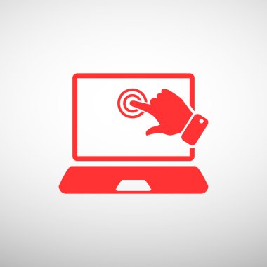 Dokunmatik ekranda dizüstü web simgesi