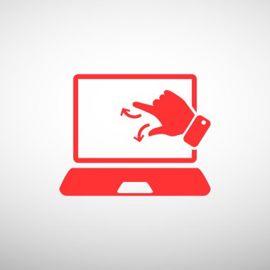 Dokunmatik ekranda dizüstü web simgesi