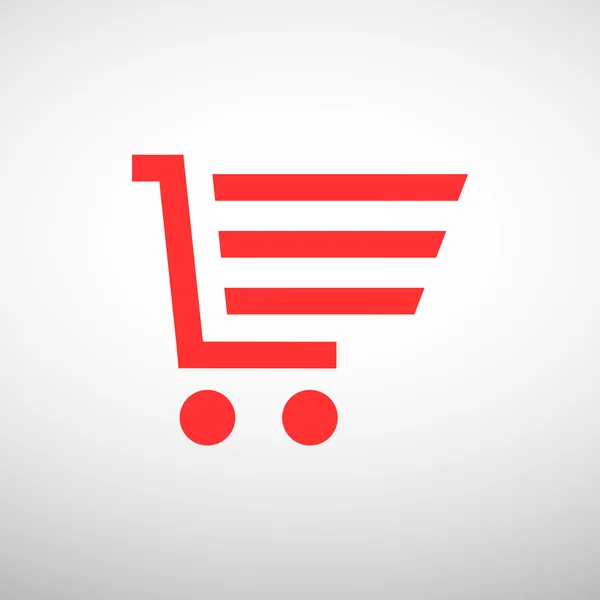 Carrito de compras icono web simple — Vector de stock