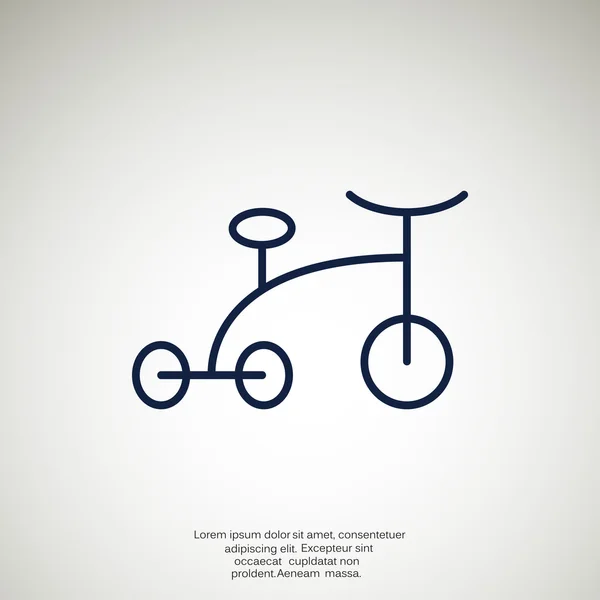 Baba tricikli egyszerű ikon — Stock Vector