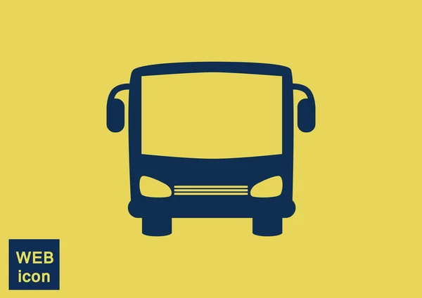 Autobus proste przednie tkanina ikona — Wektor stockowy