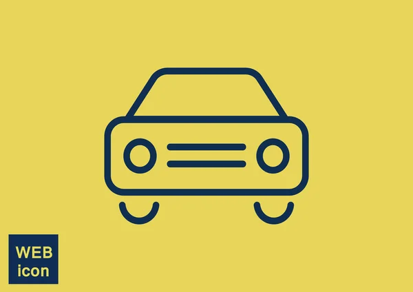 Icono web de coche simple — Vector de stock