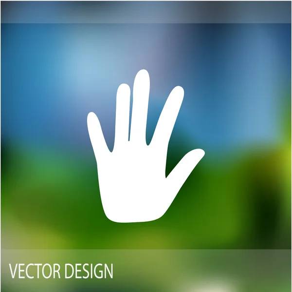 Open palm web icon — Stock Vector