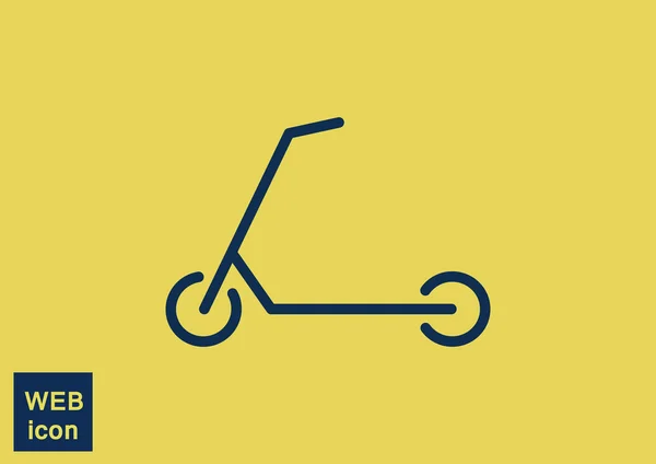 Scooter voor kinderen pictogram — Stockvector