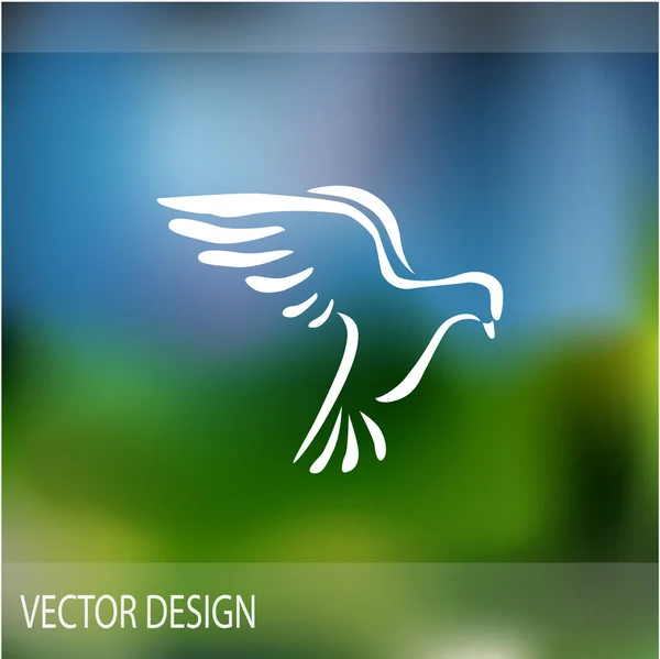 Pigeon simple web icon — Stock Vector