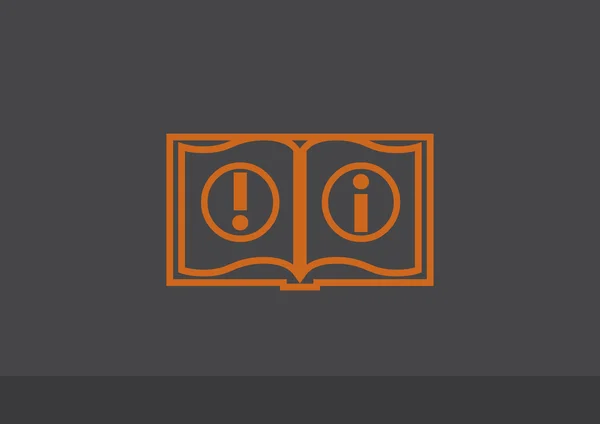 Icono de libro abierto, concepto de instrucción, ilustración de vectores de esquema — Archivo Imágenes Vectoriales