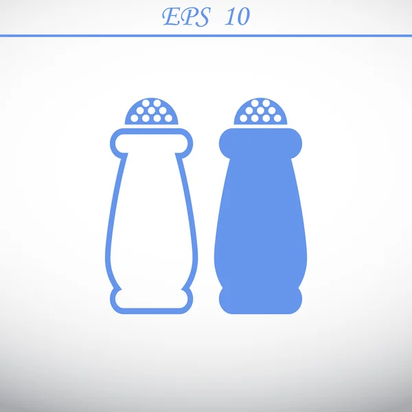 Zout en peper shakers pictogram — Stockvector