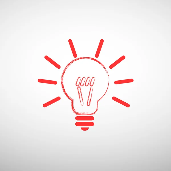 Light bulb web pictogram, creatieve conceptie van idee — Stockvector