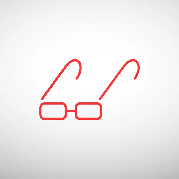 矩形的眼镜简单图标 — 图库矢量图片