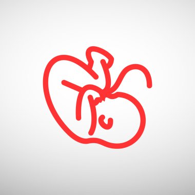 Embryon Bebek göbek simgesiyle