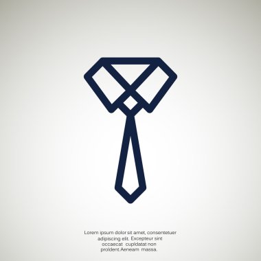 Düğümlü kravat basit web simgesi