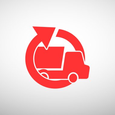 Yuvarlak ok ile basit kamyon