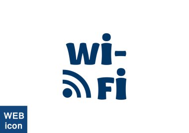 Wi-Fi yazıt dalgalar simgesiyle