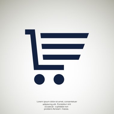 Alışveriş sepeti basit web simgesi