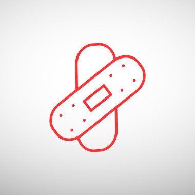 Bandaj sıva basit web simgesi