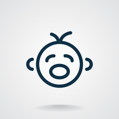 Ağlayan bebek siluet